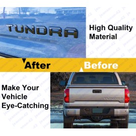 Unbranded Gloss Black 3D Raised Tailgate Insert Letters for 2014-2020 Toyota Tundra