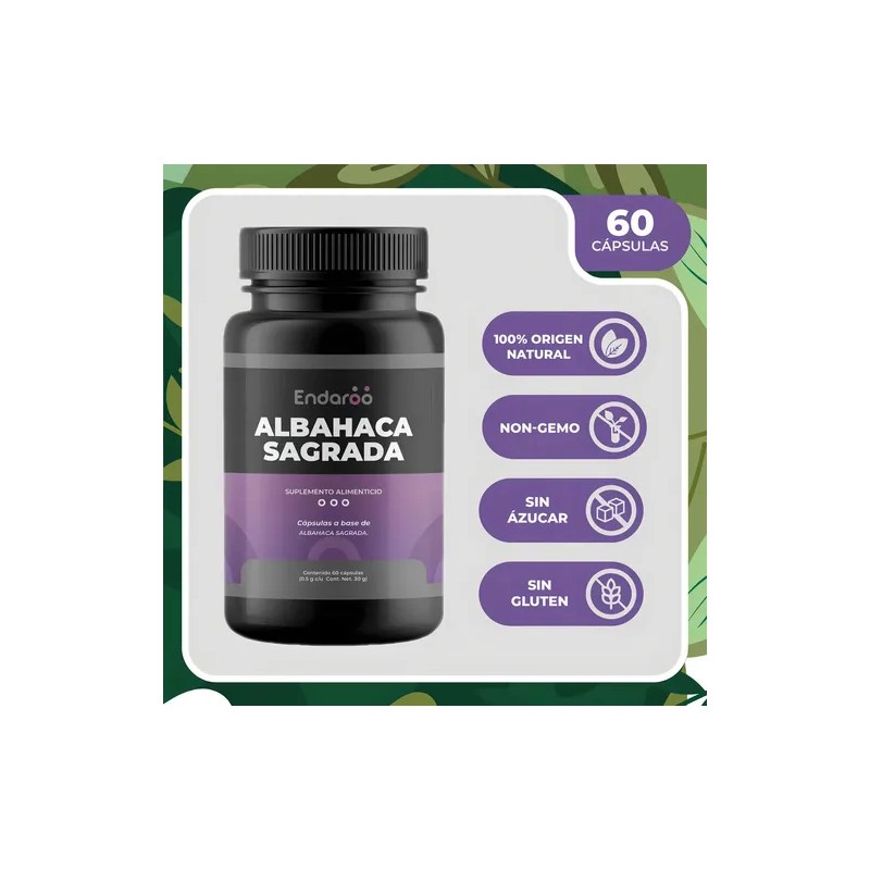 Albahaca Sagrada 60 Capsulas 500 Mg Tulsi