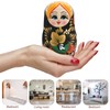 Tomaibaby 5 Pieces Wooden Matryoshka Dolls Figures Valentine's Day Decoration