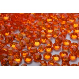 Angzhia 2000 pcs/Pack Wedding Table Scatter Confetti Crystals Acrylic Diamonds 8 mm Rhinestones for Wedding, Bridal Shower, Vase Beads Decorations (8mm, Orange)