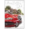 Dad Red Car Birthday Card