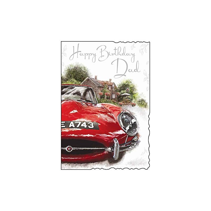 Dad Red Car Birthday Card