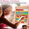 KIDWILL KIDWILL Preschool Math Learning Toy,10-Row Wooden Frame Abacus with