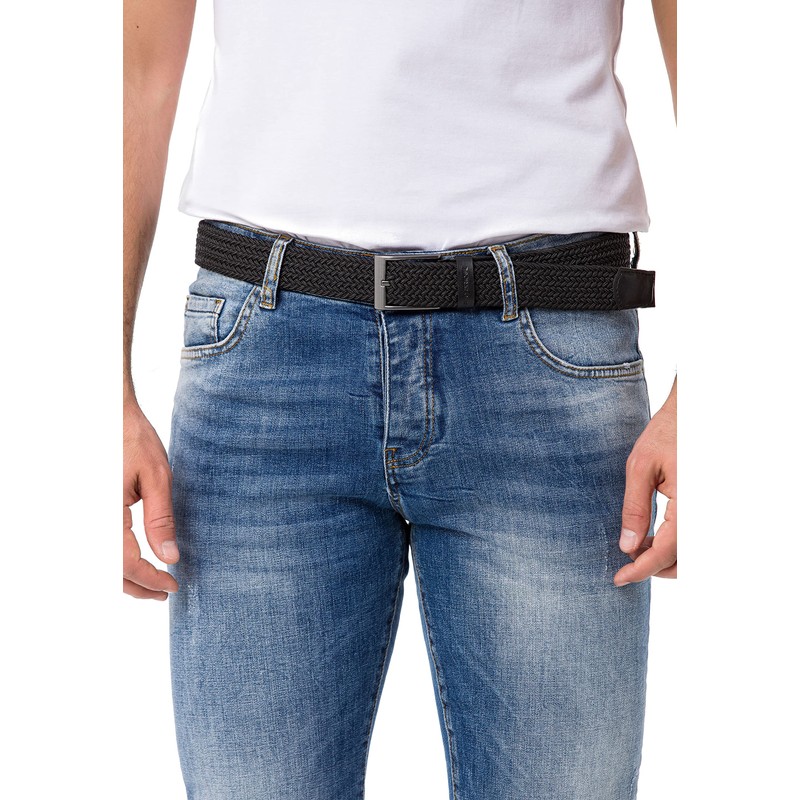 Redbridge Braided Belt Elastic Flexible Adjustable Unisex Stretch Belt, black