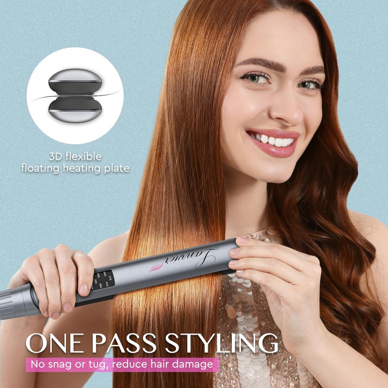 LANVIER Hair Straightener Flat Iron, 2 in 1 Hair Straightener