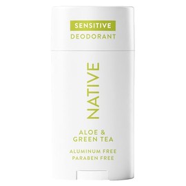 Native Desodorante Sensible | Desodorante Natural para Mujeres y Hombres, Libre de Aluminio, Sin Bicarbonato de Sodio, Sin Ftalatos, Sin Talcos, Aceite de Coco y Manteca de Karité | Aloe y Té Verde(Se