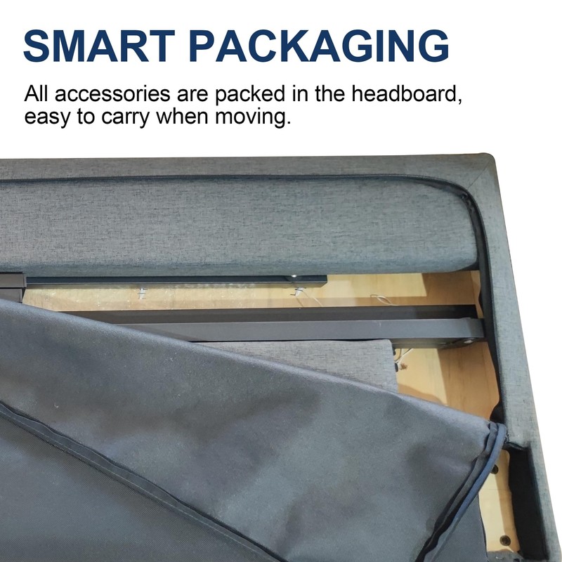 Full Size Platform Bed Frame with Upholstered Headboard, Button Tufted