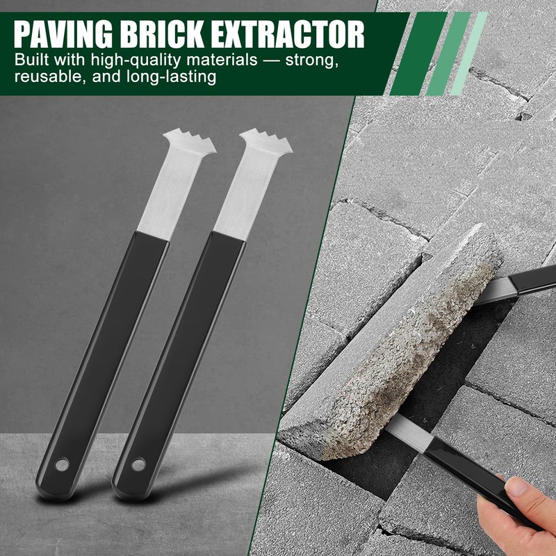 WODHMIEY Paver Puller Tool with Double Joint Scraper, Brick Removal