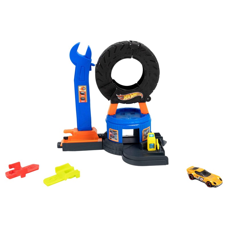 Hot Wheels City - Mega Centro Gomme, pista multidirezionale con
