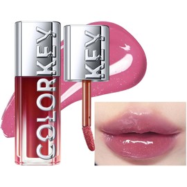 COLORKEY- Brillo de labios 3D Plump Oil, acabado de alto brillo, tinte de labios, hidratante, no pegajoso, transparente y natural, Gl