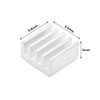 30pcs Aluminum Heatsink 8.8x8.8x5mm / 0.35x.035x0.2 inches with Thermal Conductive