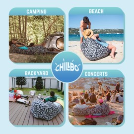 Chillbo Shwaggins Inflatable Couch – Cool Inflatable Lounger Easy Setup Inflatable Chair is Perfect for Beach Gear, Camping Fun and Festival Accessories.