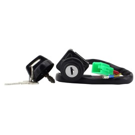 RMSTATOR 3-Pos. Ignition Key Switch Repl. for Suzuki LT 160 E / 230 E / 300 E Quadrunner 1987-1993 | LTF 160/250 Quadrunner | LTF 160 Quadsport 1987-2007 | # 37110-35B01 37110-02C01 37110-02C00