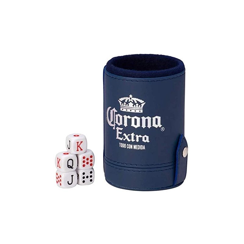 DOMINO'S AZTECA MEXICO Cubilete Porta Dados Corona Extra