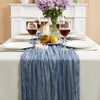 Fantastshop Dusty Blue Table Runner Cheesecloth 2 Pack 10FT Boho