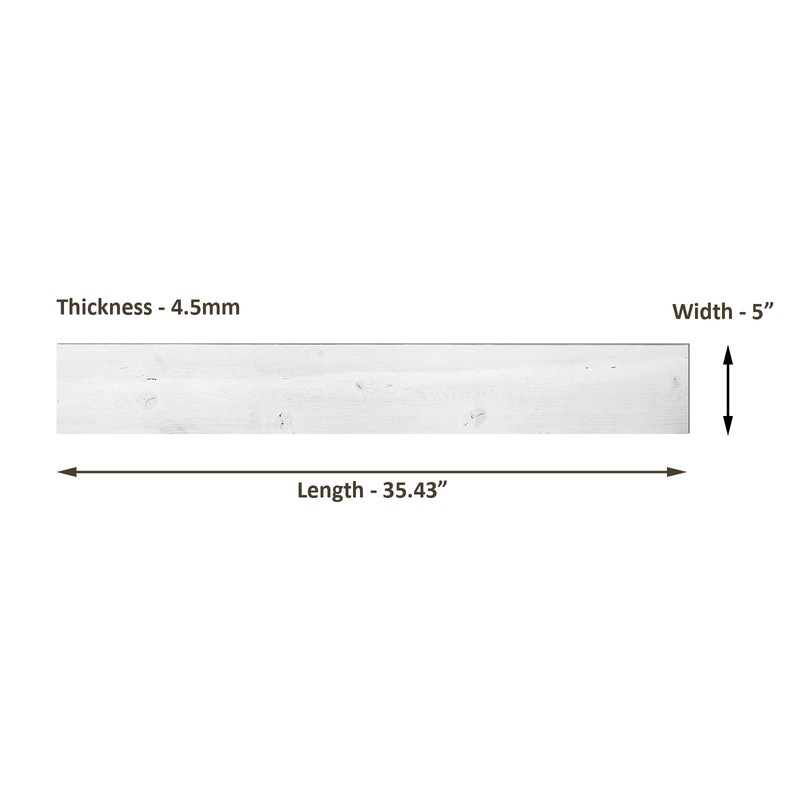 Luxdecor Real Wood Wall Planks - White Shiplap Boards 5"
