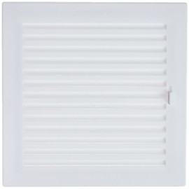 Anzapack 814331S Ventilation Grille with Closure Mechanism 20 x 20 cm. White Plastic.