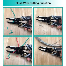 YEGEOOE 9-in-1 Wire Stripper Tool, 8 inchWire Plier, Cuts 10-22 AWG Electrician Pliers