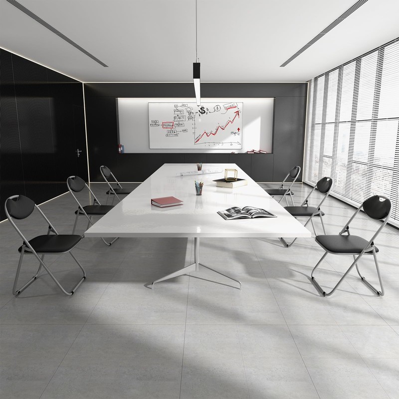 POWERSTONE Folding Chairs 6 Pack 300-Pound Capacity, Sturdy Metal Foldable