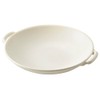 Banko Ware 33-131 Open Fire Ears Ceramic Plate, White