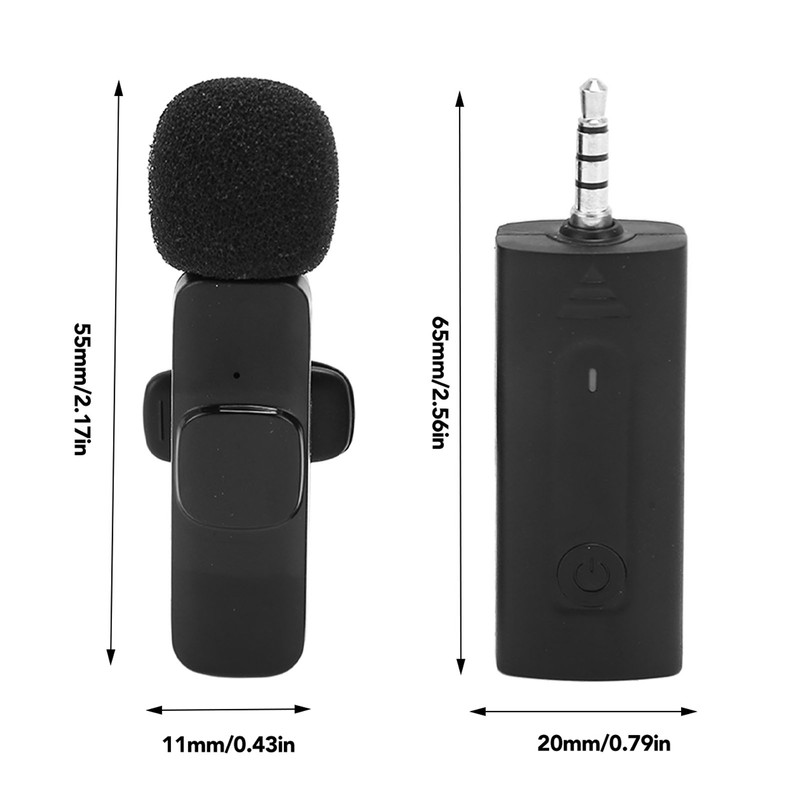 Wireless Lavalier Microphone Professional Plug and Play Noise Reduction Mini