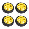 Peakloong 4 Pcs for Smart Car Robot Plastic Tire Wheel