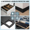 Black Plastic Roll 12x96x0.04inch, Hard Polypropylene Flexible Plastic Sheet into