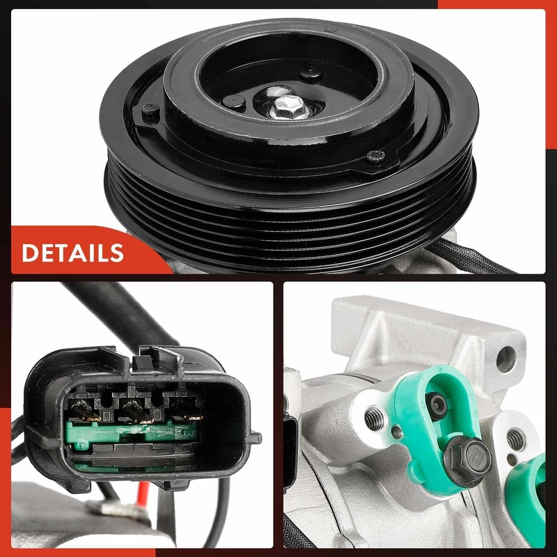 A-Premium Air Conditioner AC Compressor with Clutch Compatible with Hyundai