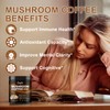 Mushroom Coffee Powder, 10 Mushroom Blend Supplements with Lion's Mane,