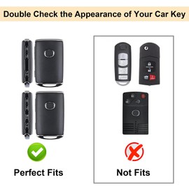 COGEEK CX-50 Key Fob Cover with Leather Kaychain, Stylish TPU Keys Fob Cover Shell for 3, 6, CX-5, CX-9, CX-30, CX-50, CX-70 2019-2025 4 Button Accessories Car Keys Case for Men Women