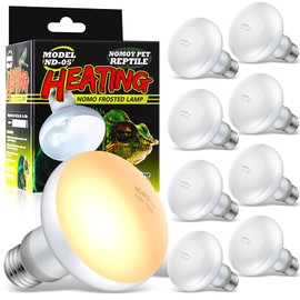8 Pcs Reptile Heat Lamp Basking Spotlight Bulbs, Basking Heat Lamp Bulbs for Reptiles UVA Reptile Light Fixture Terrarium Lamps(100w)