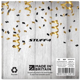 Stuff4 10th Wedding Anniversary Card Love - Black Gold Glitter Balloons - 10 Anniversary Card Wedding Anniversary Gifts for My Husband My Wife Wife 145mm Congratulations Cards