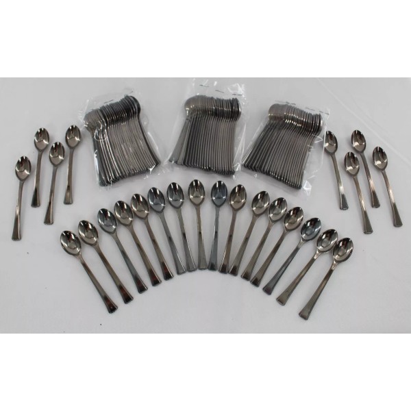 Unbranded Plastic Silver Tone Espresso Demitasse Spoons Lot of 96