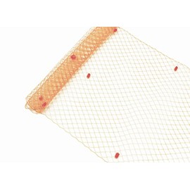 Russian Birdcage Veil Millinery Netting 10" Wide - Orange Dot - Sold by The Yard