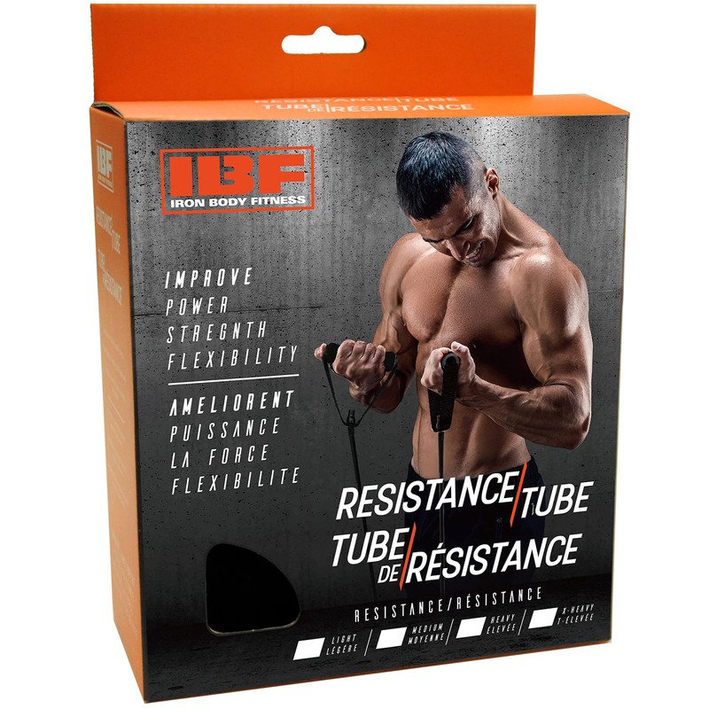 IBF Iron Body Fitness Resistance Band, Exercise Cord with Protective