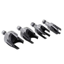 4PCS Tapered Plug Cutter Set 1/4in Hex Shank Claw Type Imperial Taper Cutting Tool Silver