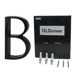 5 Inch Floating House Numbers for Outside Stainless Steel Floating House Number Metal Modern Address Numbers for House Zinc Alloy Anti-Rust Home Address Numbers for Door Mailbox High Gloss Black (B)