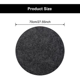 Recliner Pads for Hardwood Floors, 27.5 Inch Non-Slip Furniture Pads, Round Under Chair Mat Recliner Floor Protectors for Recliners, Swivel Chairs 1 Pack
