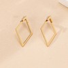 Bohemian Gold Geometry Rhombus Earrings Minimalist Stainless Steel Geometry Square