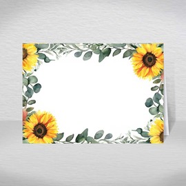 Pack of Name Place Cards for Weddings, Anniversaries and Special Occasions: Sunflower Table Name Cards (Pack of 20 Without Envelopes)