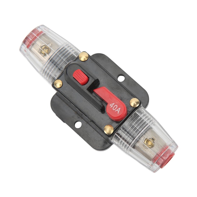 Circuit Breaker Audio Fuse Inline Holder Manual Reset 12V‑48V for