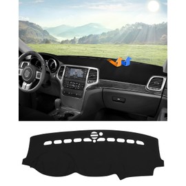 Cartist Dashboard Cover Mat for 2011-2019 2020 2021 Jeep Grand Cherokee Accessories Dash Cover Suede Dash Mat Sunshade Glare UV Rays Protector (NOT for Jeep Cherokee & Grand Cherokee L)
