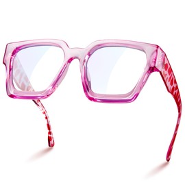 livho Blue Light Blocking Glasses for Women, Blue Light Glasses Oversized Rectangle Chic Preppy, Fashion Glasses