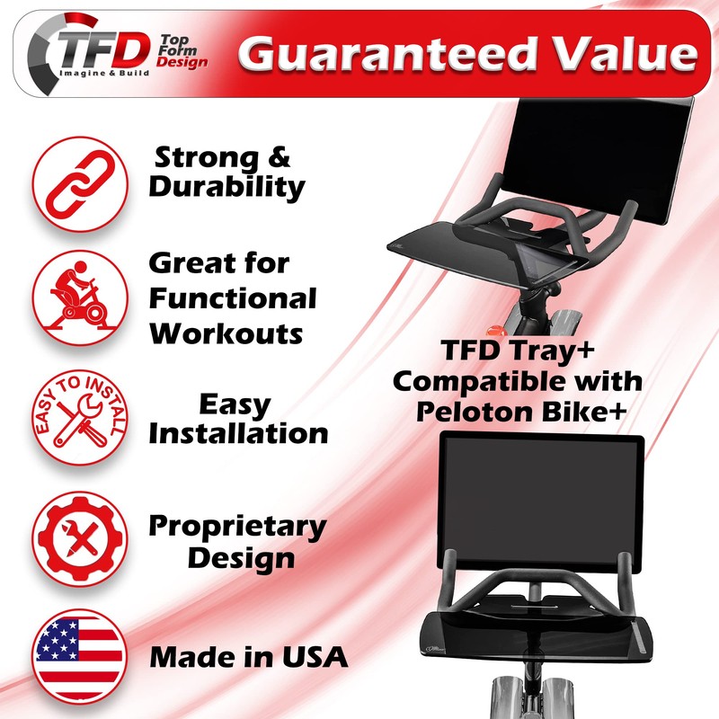 TFD The Tray+ | Compatible with Peloton Bikes+ ONLY (Dark)|