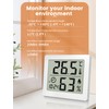 Digitales Thermo-Hygrometer Innen Thermometer Hygrometer Temeo Hygro Indicator 3,1” großer