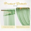 20x10ft Green Tulle Backdrop Curtain with Lights String for Parites,