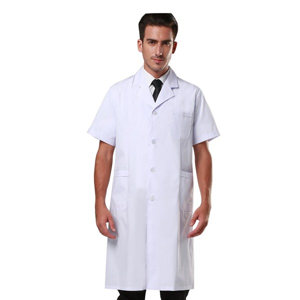 Nideen Men's White Lab Coats Doctor Workwear - Unisex Lab