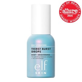 e.l.f. SKIN Holy Hydration! Thirst Burst Drops, suero para una tez radiante al instante y con el tiempo, fabricado con ácido hialurónico, vegano y lib