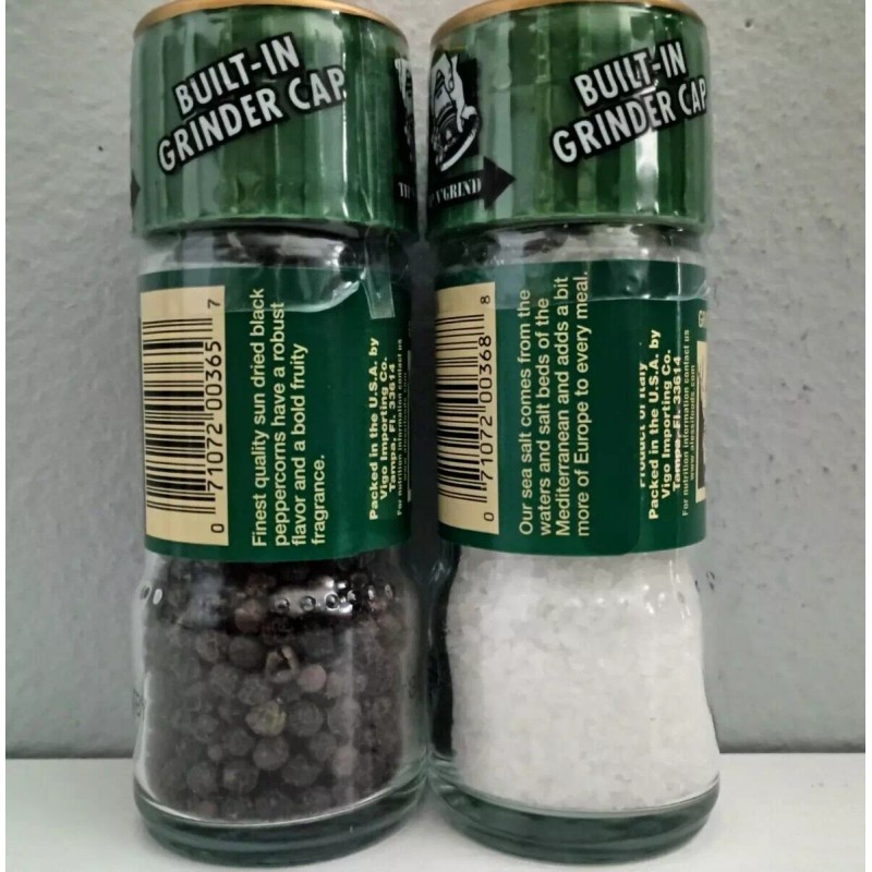 Alessi® Coarse Sea Salt and Whole Black Peppercorns Grinder Set