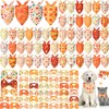 Sanwuta 100 Pcs Fall Dog Bandanas and Collar Bow Ties